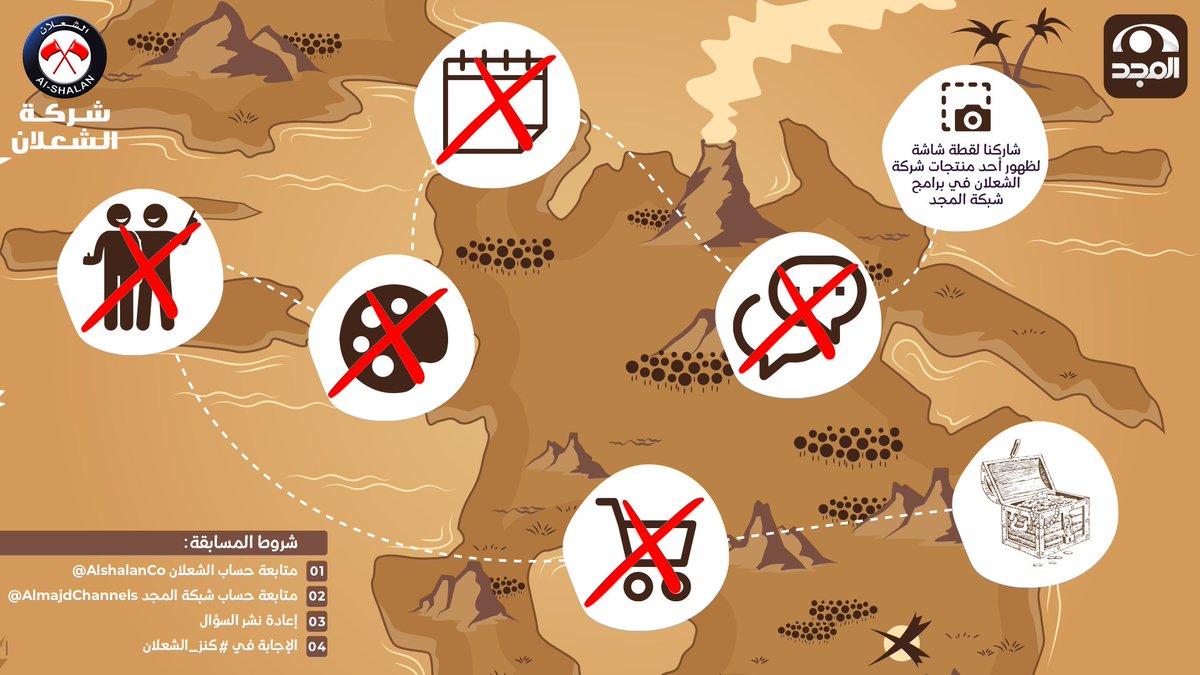 هل أنت مُستعد لخوض غمار المُنافسة؟ 

وصلنا وجهتنا ومحطّتنا الأولى 
شاركنا فربّما تكون أحد الفائزين بـ 🎁💸🤩

🔹 شاركنا لقطة شاشة لظهور أحد منتجات شركة الشعلان في برامج #شبكة_المجد 

▪️ ولاتنسَ تطبيق الشروط :
• متابعة حساب ⁦<a href="/AlshalanCo/">شركة الشعلان</a>⁩ و ⁦<a href="/AlmajdChannels/">شبكة المجد</a>⁩ 
• إعادة التغريدة