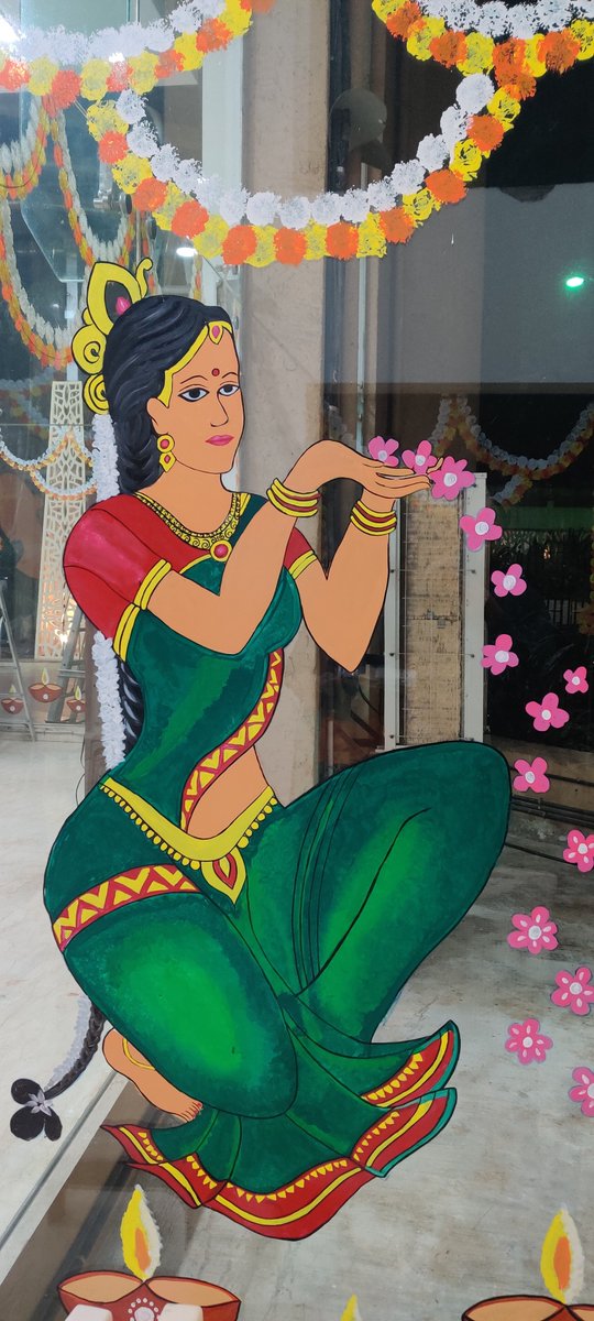 saswats's tweet photo. Amazing art work being created by my wife and her friends to celebrate #PranPratishthaRamMandir . She turned entire lobby of  our building in Nahar Amrit Shakti into an impressive art gallery! 

#JaiShreeRam #AyodhaRamMandir #powai @narendramodi @mieknathshinde   @Mi_DilipLande https://t.co/DqWYEMwFck