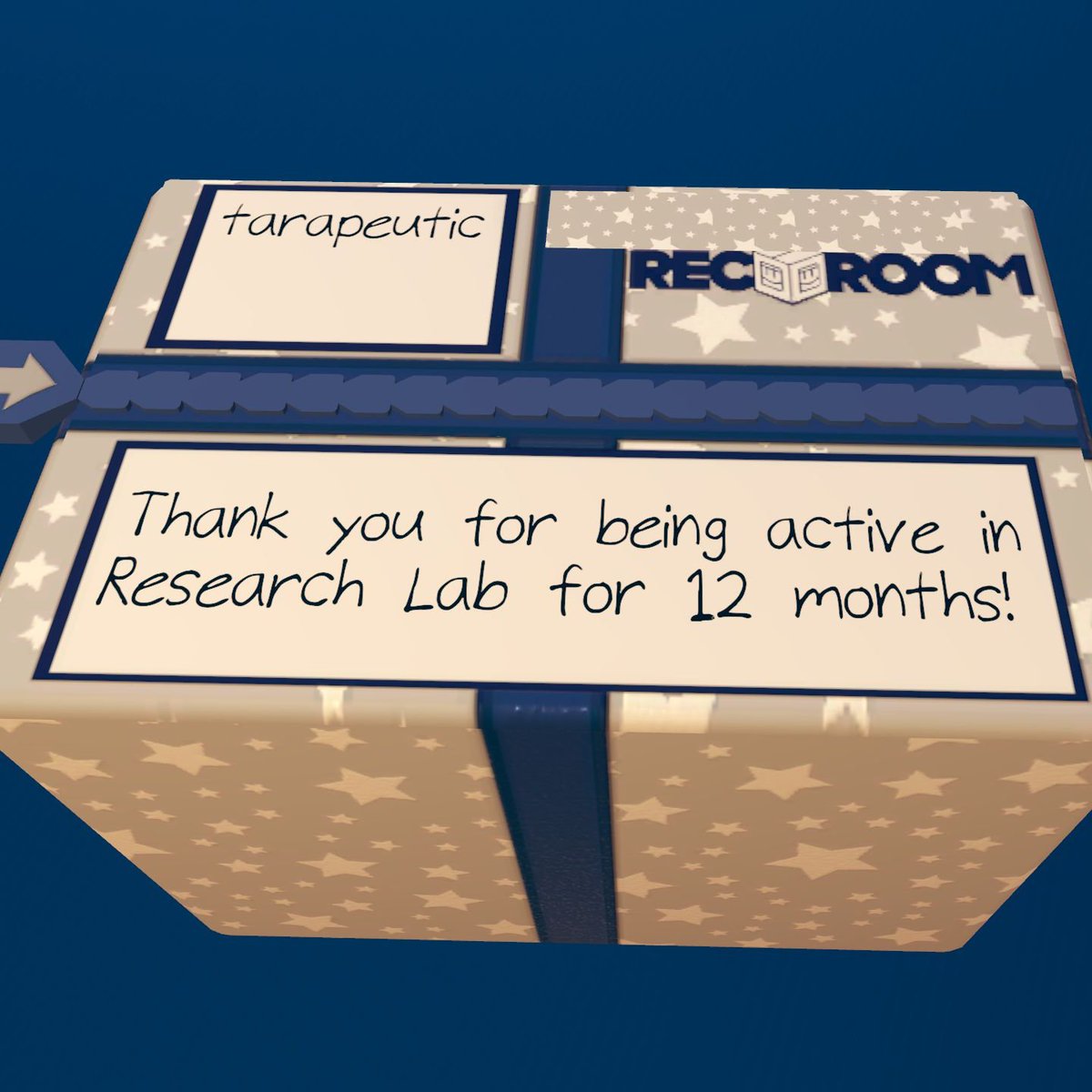 TarapeuticVR's tweet image. Let&apos;s goooo - a gift from Rec Room for my 12 month anniversary of doing Research Lab surveys! 😊🥳 #recroom #researchlab #drip #recroomvr #vrgame #freegame #recroomgame