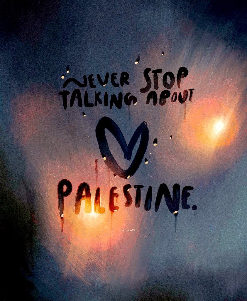 NEVER STOP TALKING ABOUT PALESTINE!