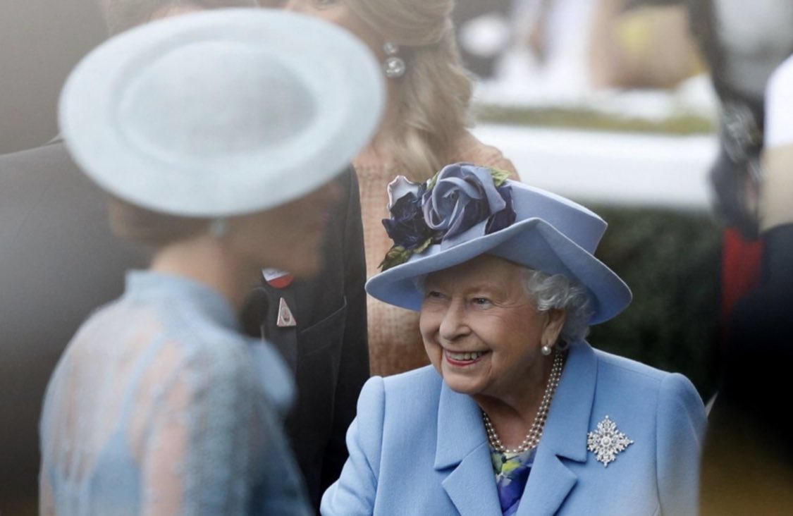 Queen Elizabeth II attends the Royal Ascot horse racing meet, in Ascot, west of London, on June 18, 2019. #QueenElizabethII