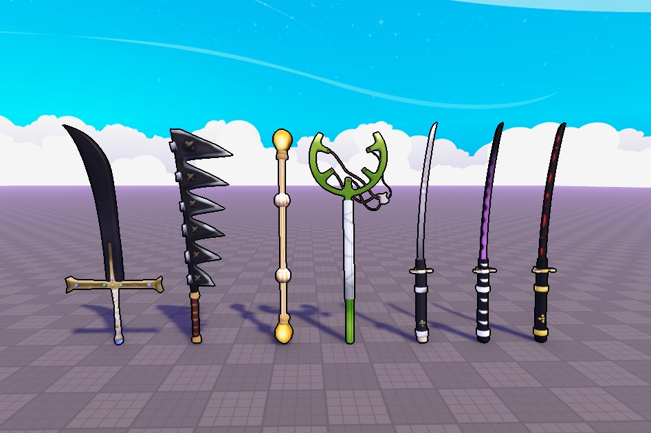 Selling hand painted anime weapons!

Price - 6k robux!

DM me if you are interested!

| #Roblox | #RobloxDevs | #blend3d |