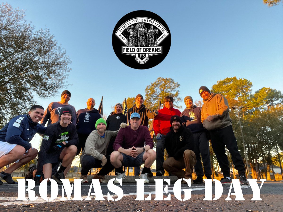 Don’t forget about those legs. 12 HIMs showed up and showed up knowing to the Field of Dreams knowing they wouldn’t be able to walk for the coming days but still accepted the challenge. This is what makes f3 so great 😀 
<a href="/f3Nation/">F3</a> <a href="/f3NoHo/">F3NoHo</a> <a href="/f3houston/">F3Houston</a>