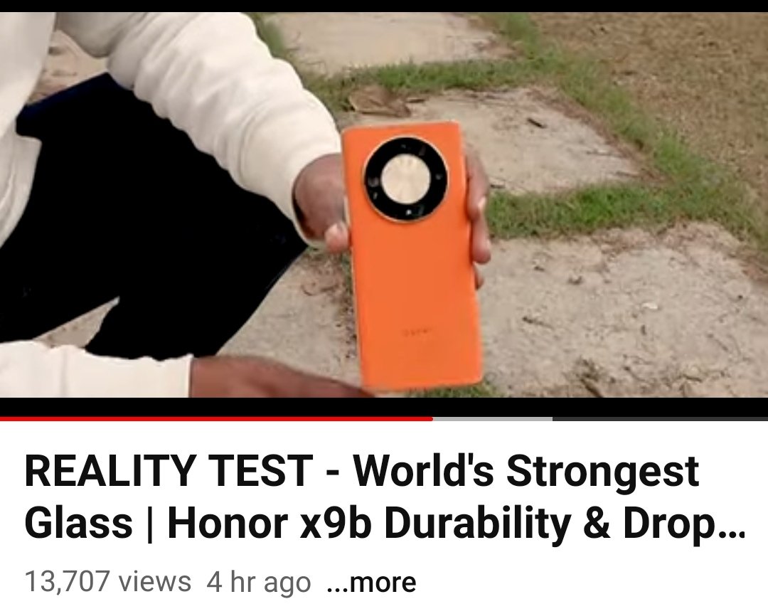 TheRishabhKumar's tweet photo. 6ft ki height se girte hi unbreakable phone ki haddiya tut gayi. 
This kind of honest videos must needed 👏🏻 Great Work @ParasmeSaurabh bro. 

#HonorX9b #X9b #Honor https://t.co/TRsTPTj9Zd