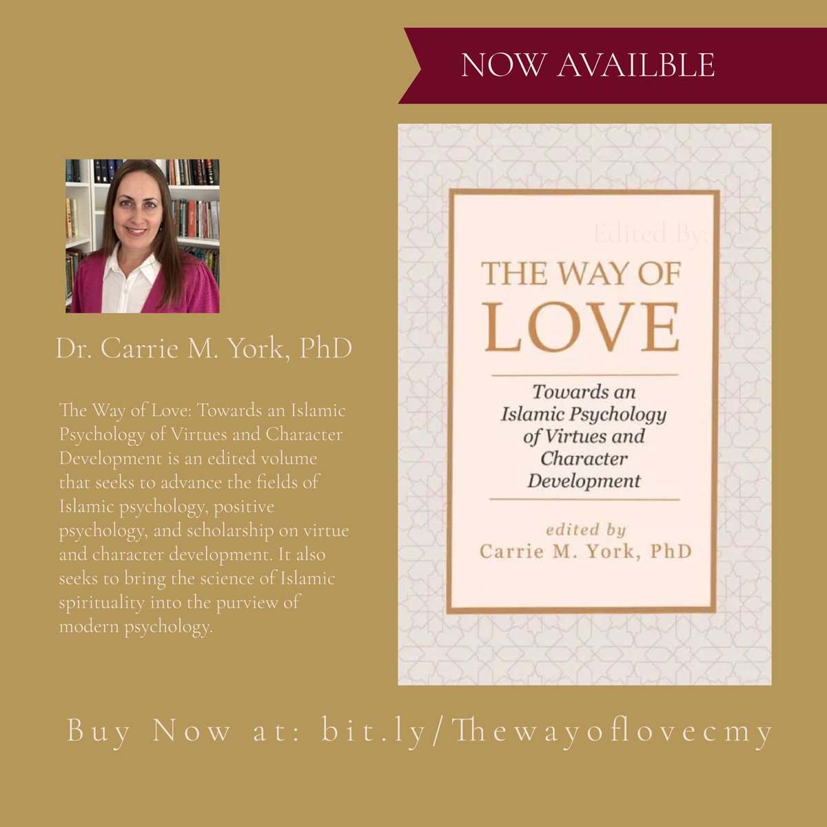 AlkaramEdu's tweet photo. Available now: The Way of Love 
https://t.co/PCK6HuZdgD
•
#TheWayofLove #CarrieYork #Islamicpsych #islamicpsychology #psychology #islam #religion https://t.co/3DhAvEqrvI