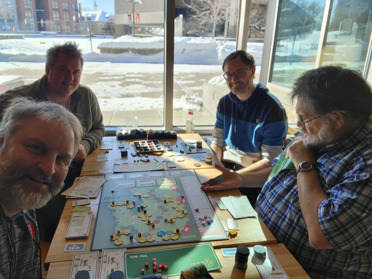 GameMadison's tweet image. Madison train day! 1822PNW and 21Moon. Some AAG Wave 5 action!!! @aag18xx @JonasJo71983114 @KuhnKen #18XX #CCMF