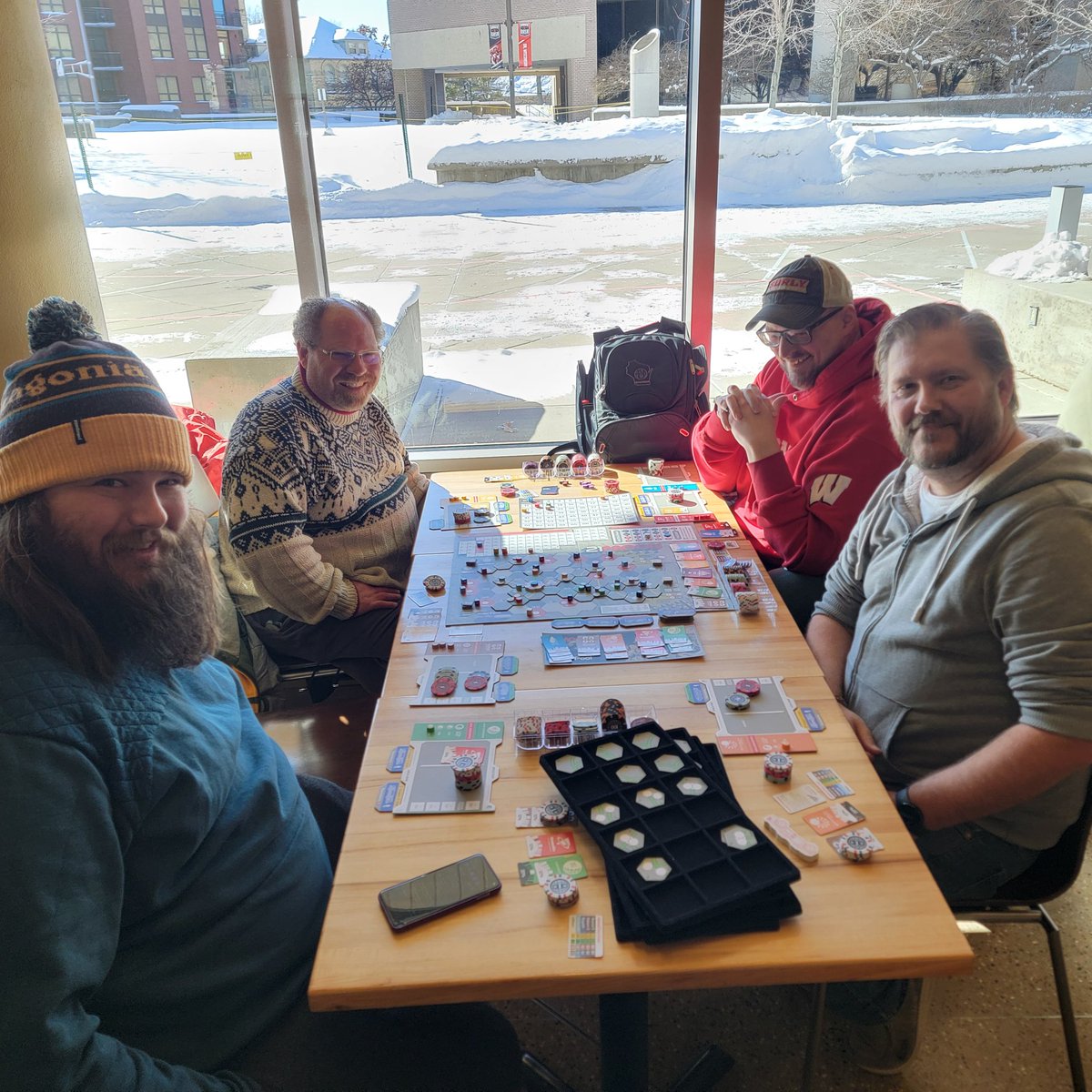 GameMadison's tweet image. Madison train day! 1822PNW and 21Moon. Some AAG Wave 5 action!!! @aag18xx @JonasJo71983114 @KuhnKen #18XX #CCMF