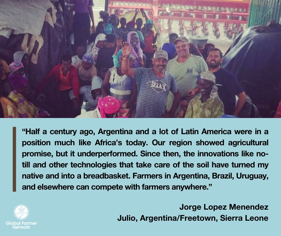 'My job is to help farmers in Africa grow more food. My strategy is to promote the know-how and transfer the technologies of Argentina to the farmers in these countries,” says Jorge Lopez Menendez. Continue reading @bebelm22's article here: bit.ly/3HkLVbL. #GFNMobilizing