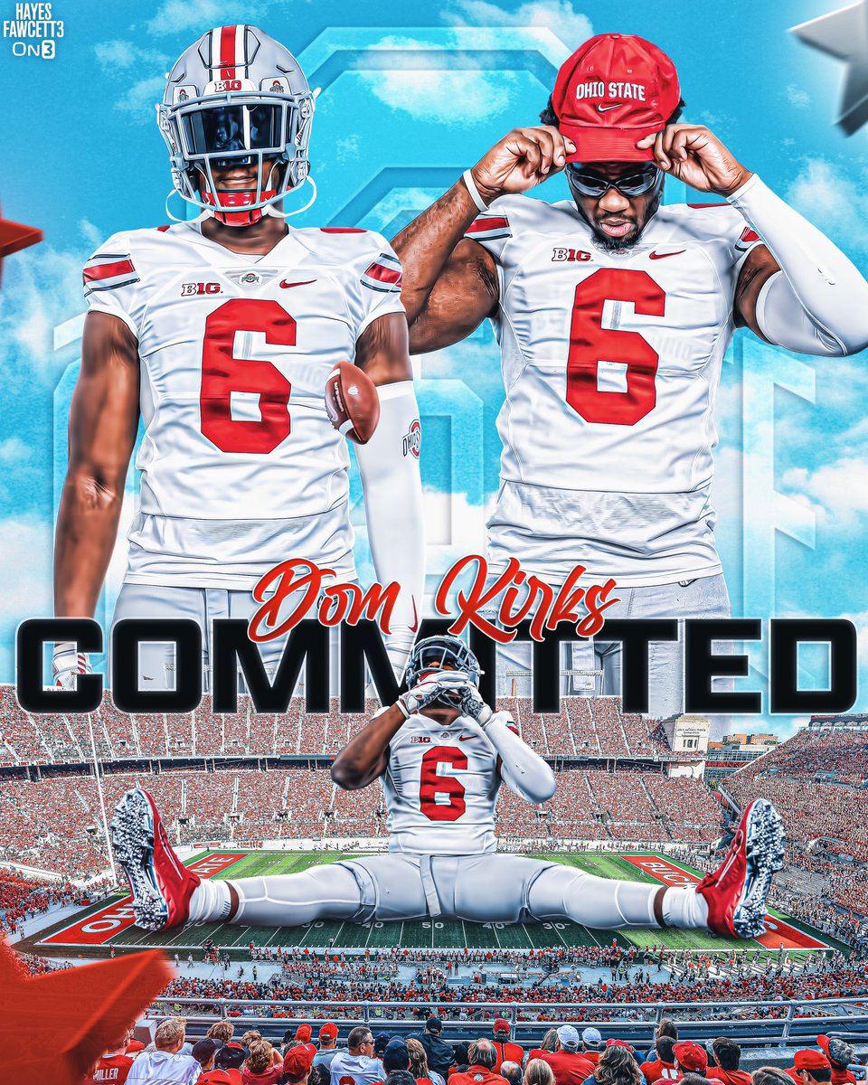 BREAKING: Four-Star DL Dom Kirks (2024) tells me he has Committed to Ohio State! The 6’5 255 DL was previously committed to Washington Kirks chose the Buckeyes over Alabama & USC “Buckeye Nation, we locked in 4L” 🌰 on3.com/news/four-star…