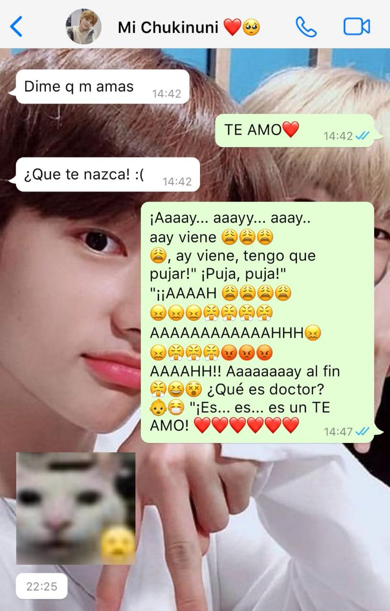 donmamonsitaa's tweet photo. #Hyunin one tweet au •||• "Dime q m amas" https://t.co/PDHxLadggy