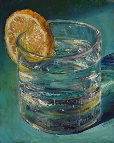 “Lemon, Water, Sun” Duane Keiser Born (1966) oil painting American artist