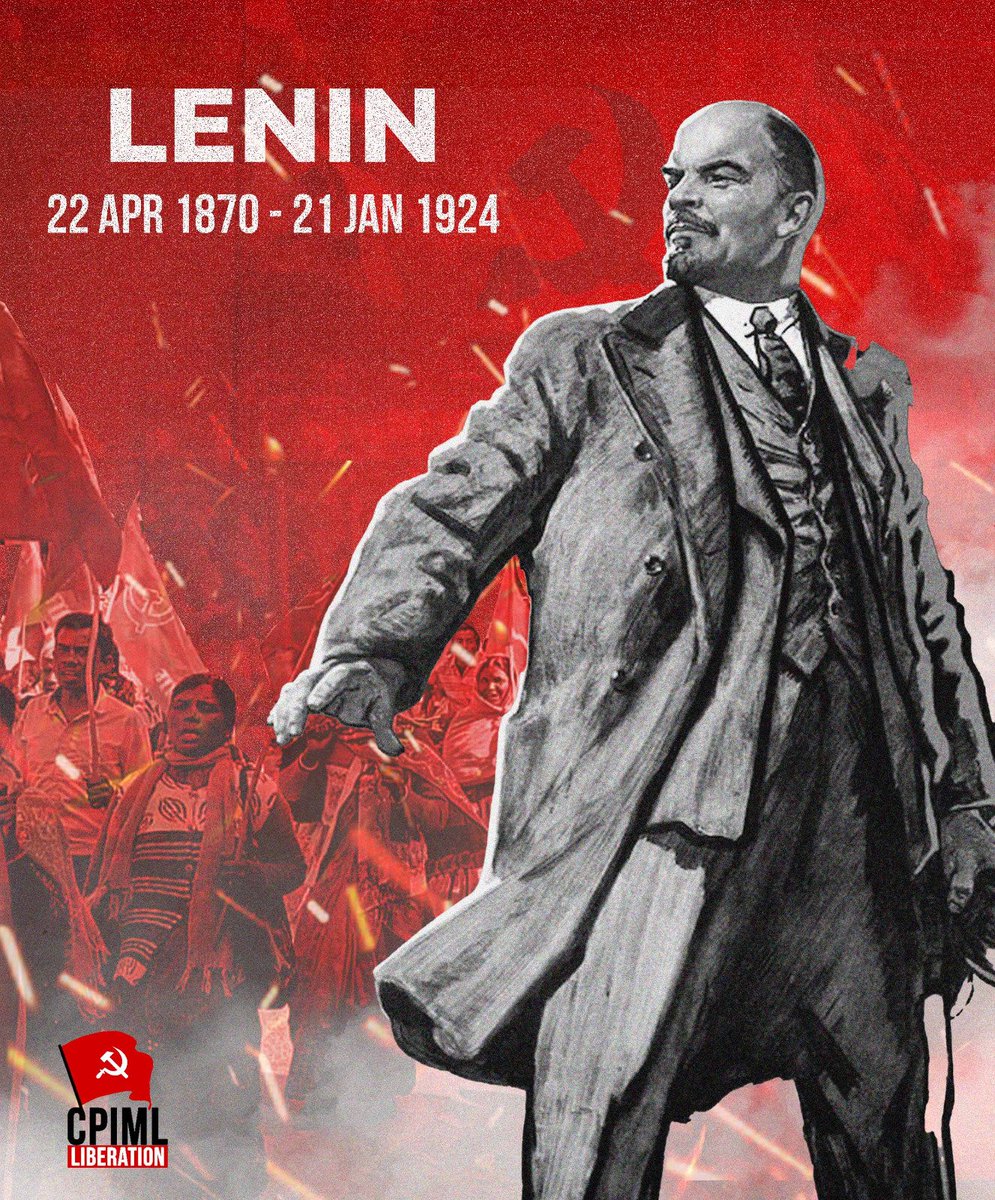 Dipankar_cpiml's tweet photo. At the call of Comrade Lenin...
Shining bright even after hundred years of death through all the trials and tribulations, triumphs and tragedies of the long global march for human emancipation...
The legacy lives on in every revolutionary imagination and initiative. #RedSalute https://t.co/rZWK0phtqd