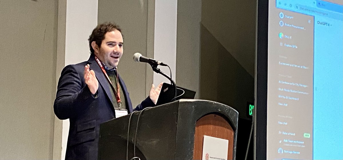 Boston CIO Santiago Garces presents on Generative AI in Local Government at MMA Annual Meeting #massmuni24