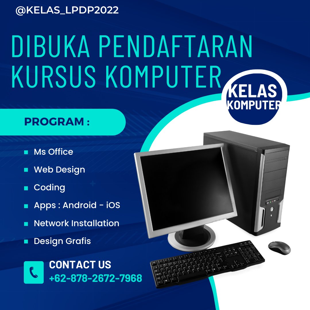 Kelas_ppds's tweet image. Informasi pendaftaran kursus koding, UI/UX Designer dan web developper
khusus kelas privat dan kelas reguler offline : Jabodetabek dan Bandung
kelasbahasa.co.id/program-komput…
#kursuskomputer #leskomputer #lescoding #kursuscoding #uidesign #uxdesign #Coding