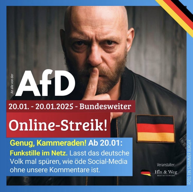 Dafür! Liebe Kam(m)eraden, bitte retweeten! Lasst es das deutsche Volk spüren!