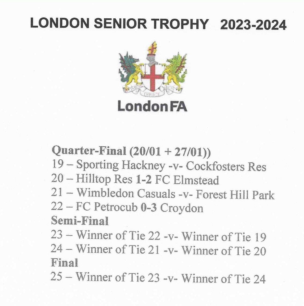 RaymondWest8's tweet photo. @PetrocubLondon  0  @Croydon_FC  3
Croydon through to the Semi-Final of the London Senior Trophy😀😀 https://t.co/hTQ5jmoDpa