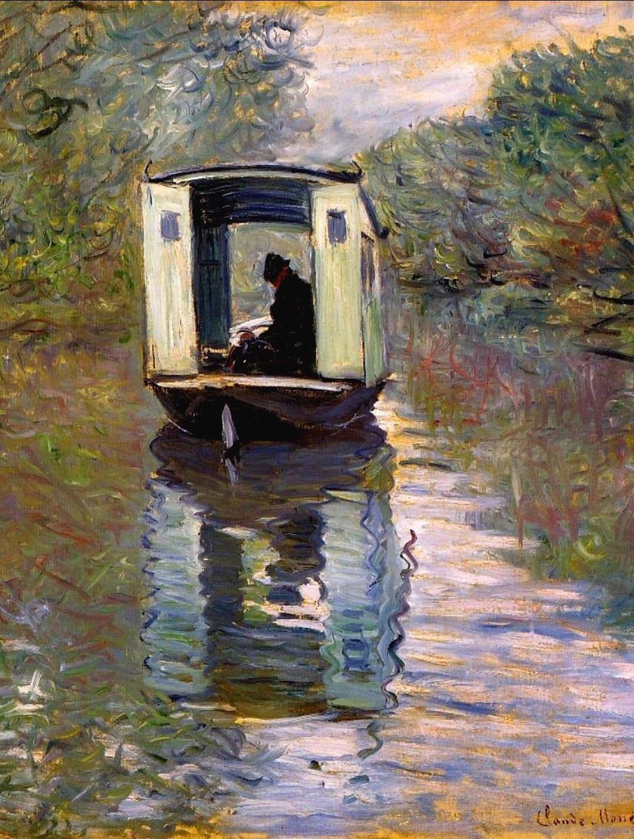 The Studio Boat 1876 Oil , canvas By Claude Monet