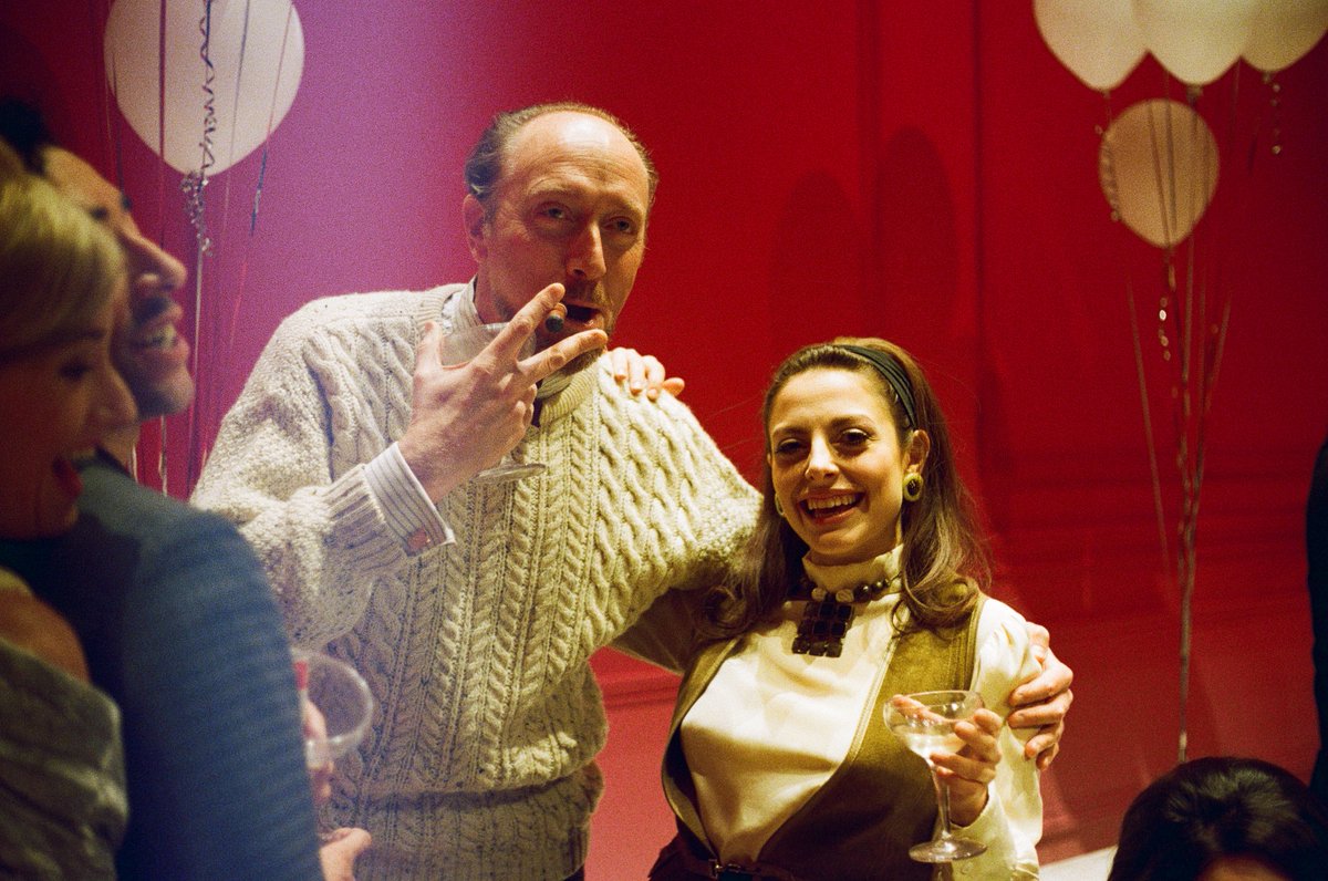 Behind the scenes of #TheMotiveAndTheCue 
 
📸 taken by #DanielKirkler on the 1960s Yashica electro 35 camera used as a prop in the production.