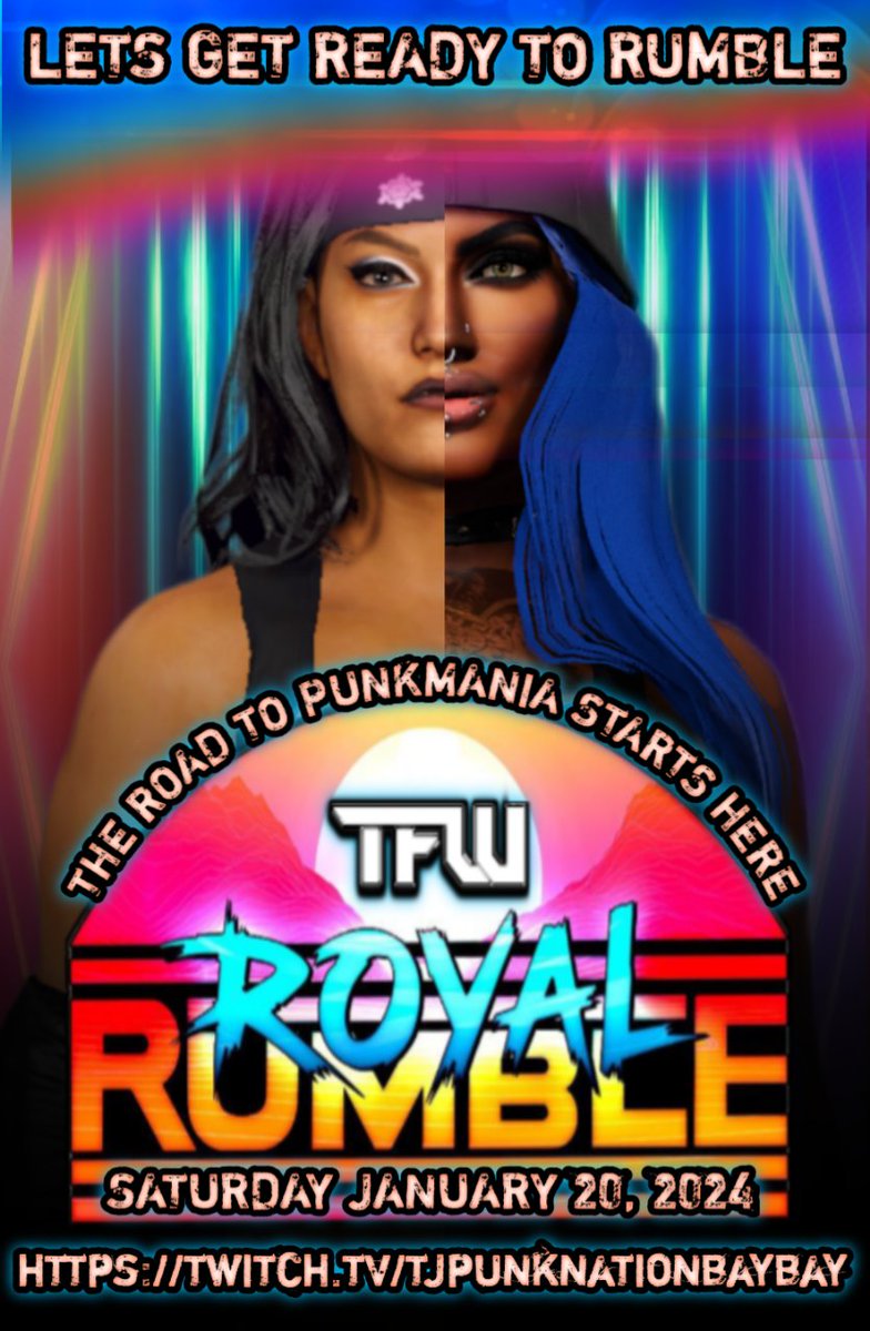 TONIGHT WE RUMBLE!!! Come hang with us and start the Road 2 Punkmania... It's gonna be a fun &amp; exciting night! Can't wait to see <a href="/BrutalBaddie13/">⋆ 𝕭𝖗𝖚𝖙𝖆𝖑𝕭𝖆𝖉𝖉𝖎𝖊 ⋆</a> &amp; <a href="/SD_Raiderette/">🇵🇭TheMasterAngieLee🇵🇭</a> burn it down tonight! It goes down @ 5pm PST/8 EST!
twitch.tv/Tjpunknationba… #efed #esport #WWE2K23 #wrestling #FYP