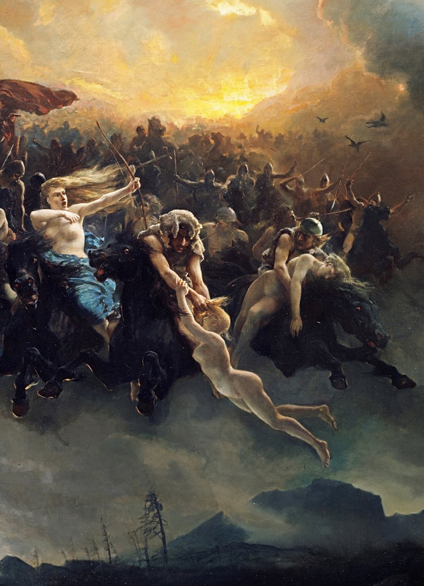 solisolsoli's tweet image. The Wild Hunt, 1872, by Peter Nicolai Arbo