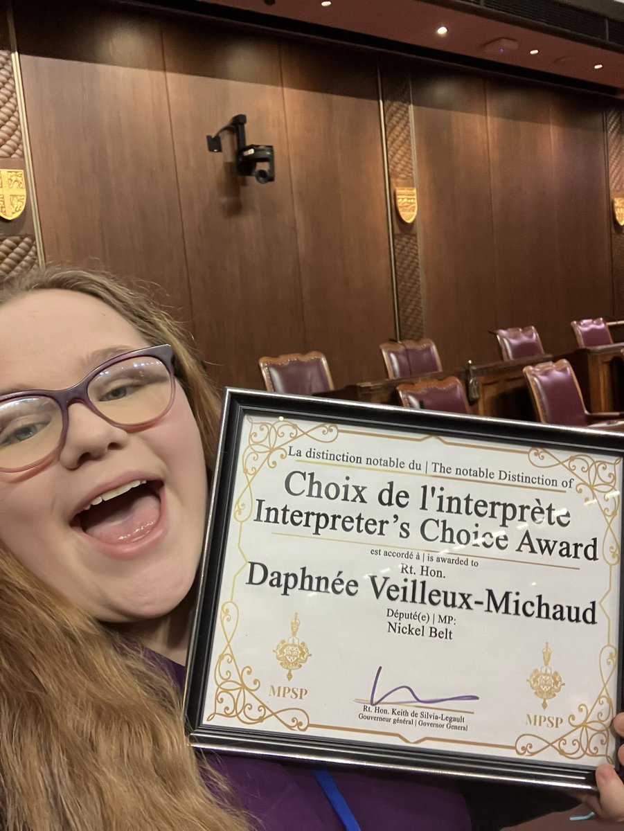 La très Hon. Daphnée Veilleux-Michaud M.P. tweet media