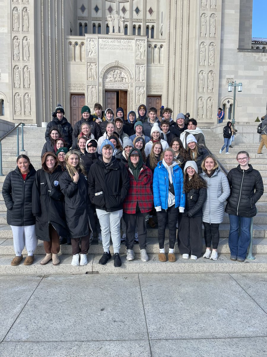A great way to end our <a href="/GRWestCatholic/">West Catholic High School</a> March for Life pilgrimage by attending Mass at the National Shrine of the Immaculate Conception!