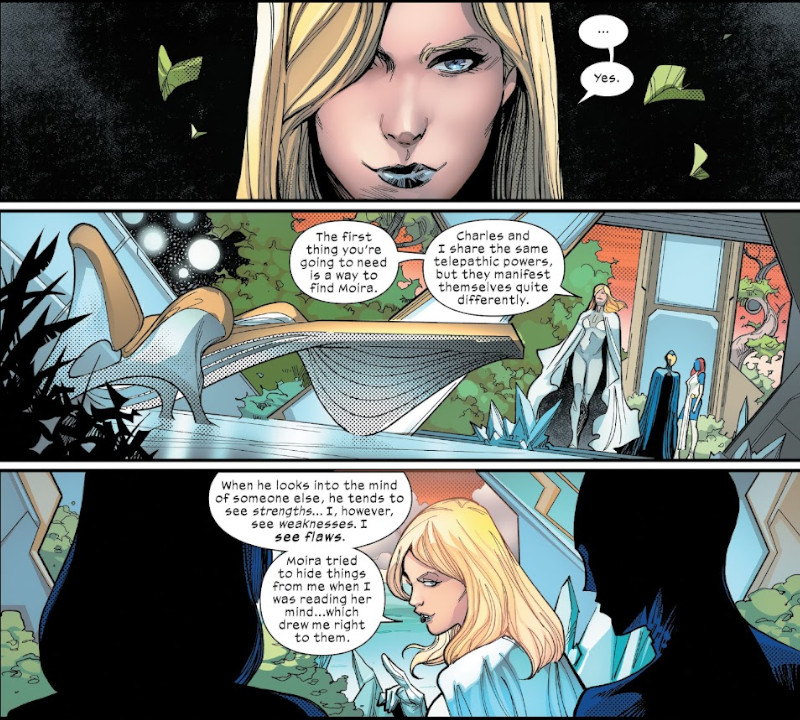 Hussy616's tweet photo. Still love this distinction between Xavier and #EmmaFrost https://t.co/j2HiOgSQJ8