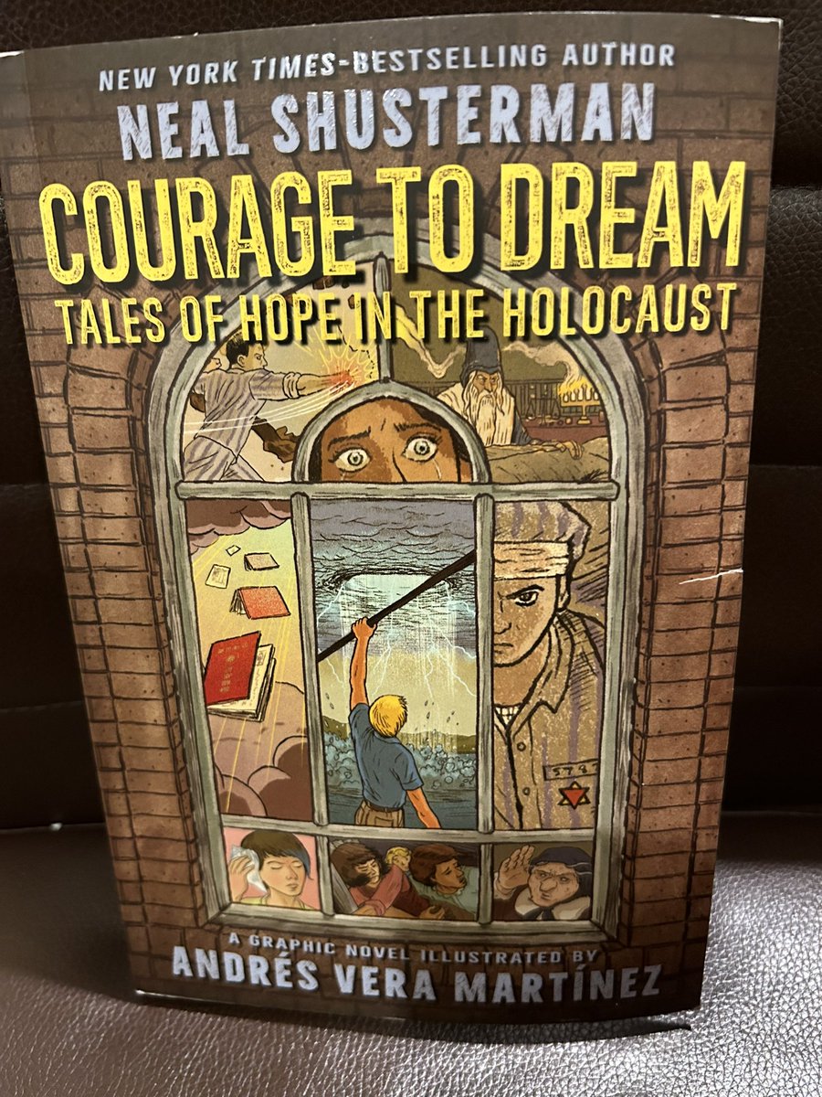 Courage to Dream: Tales of Hope In the Holocaust @NealShusterman @andresvera is an unusual, powerful GN- 5 stories about the Holocaust, weaving fantasy & Jewish folklore with historical fiction. Brings out messages of strength, inherent goodness in ppl, remembering. #BookAllies