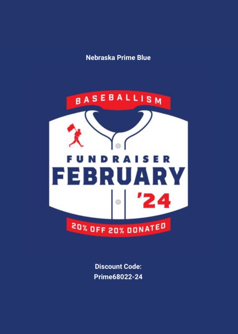 NE_Prime2031's tweet image. Great opportunity to get the latest @Baseballism gear, get 20% off, &amp;amp; help our team!

@PlayEAA @EAA_Baseball @elkhorntraining