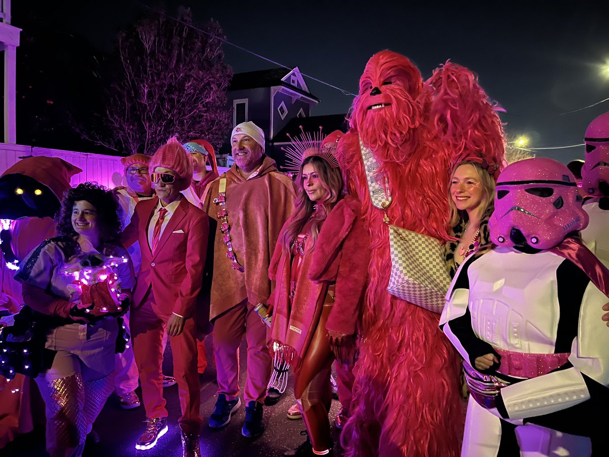 FletcherWDSU's tweet photo. Follow the @wdsu parade tracker @parades as we track Intergalactic Krewe of Chewbacchus!

Cold 🥶 but beautiful night in NOLA for one of our cities most unique parades. https://t.co/4lKBrRSN7b