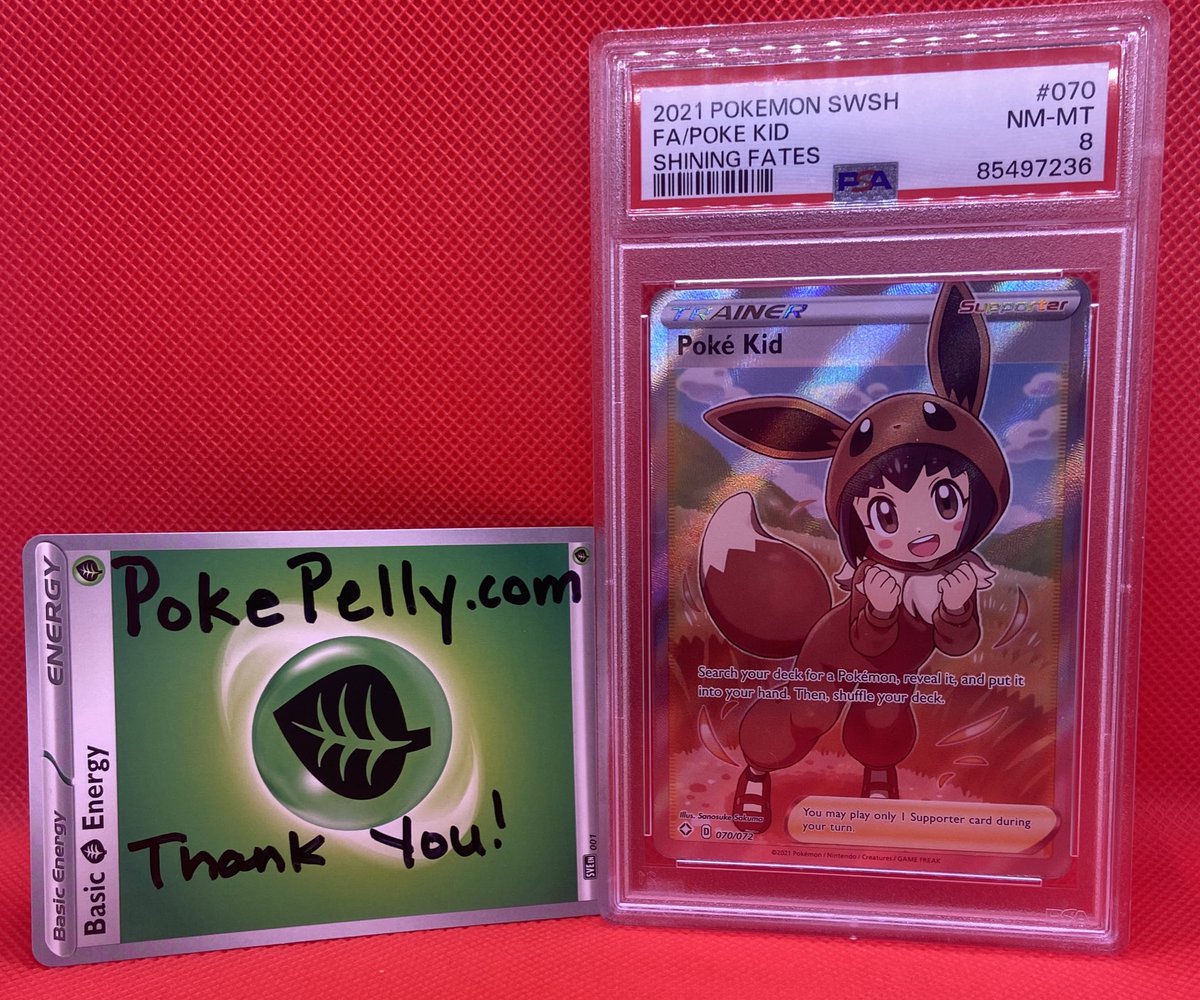 NickPelly's tweet photo. Giving away a PSA 8 Poke Kid 😎

All you have to do is RT this tweet and follow @jedmumu 

Picking a Winner 1/24 
🇺🇸 US Only https://t.co/GklMTMDzDm