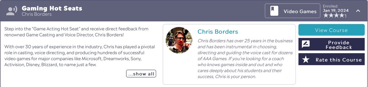 I’ll be coaching a ‘Video-Game Hot Seats’ workshop via SkillsHub Acting, on Saturday, February 10th, 2024 @1pm (PST). #voiceacting #voiceover #Videogame 
acting.skillshub.life/my-courses/tik…