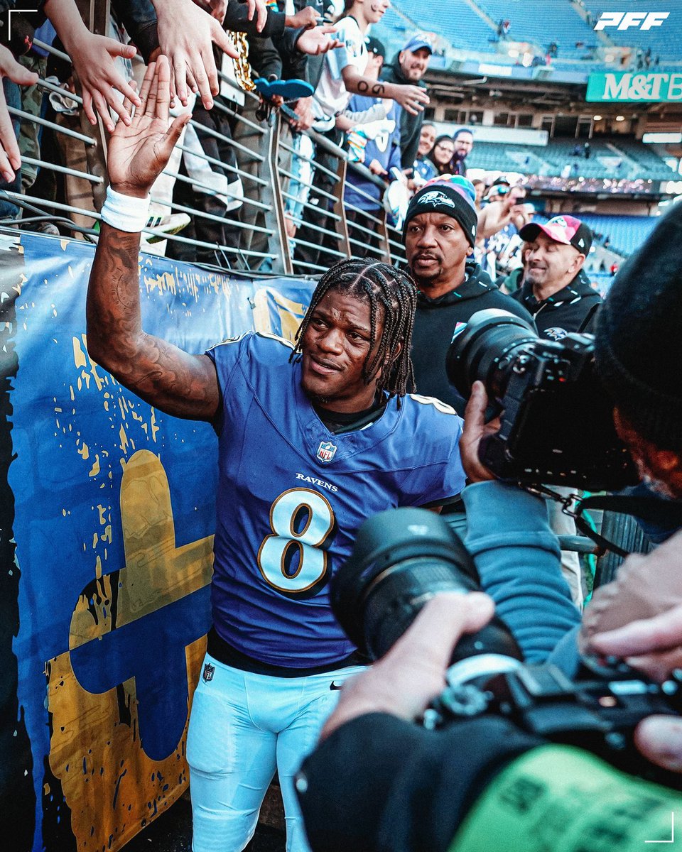 PFF's tweet image. LAMAR JACKSON IS GOING TO THE AFC CHAMPIONSHIP