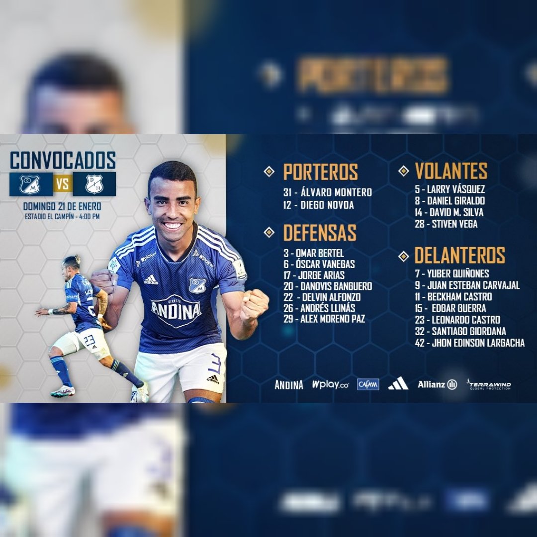 JuanAristiAngel's tweet image. Concentrados de @MillosFCoficial y viajeros @DIM_Oficial del domingo 21 enero desde 4:00pm en @estadioelcampin de Bogotá por #Fecha1 de @LigaBetPlayD I del 2024 de @Dimayor, transmite @alrojovivodim de @ondas1350am y #LaPoderosa 106.6 FM desde 2:30pm, narración de @elgeneral1350.