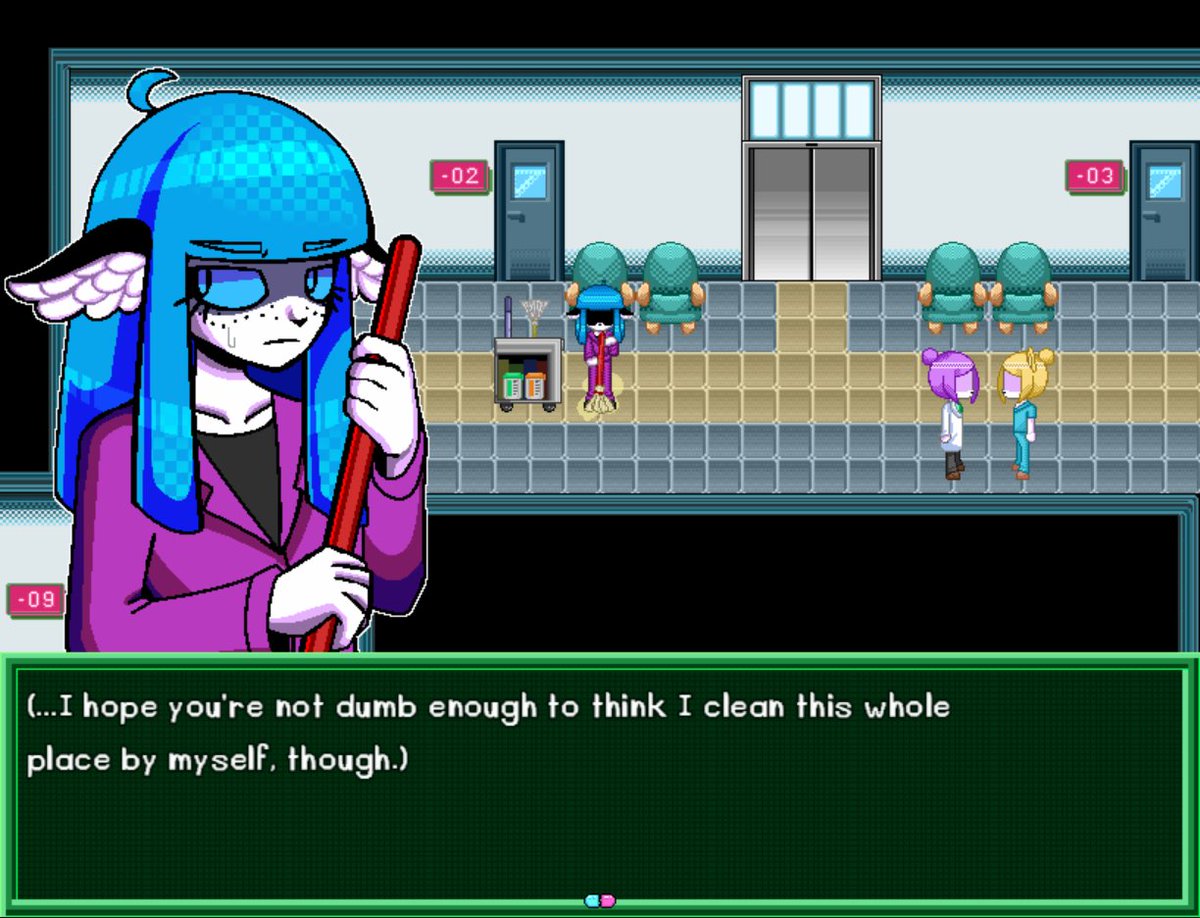 arcadekitt3n's tweet image. I know I posted a lot today but #BlackoutHospital 's 1st birthday is a week from today so can we get some hype and play it maybe?! Pretty please?!
It's free to play and has a bunch of original voice acting and art and stuff?! Link in replies?! 💚🏥
#rpgmaker #horrorrpg #indiedev