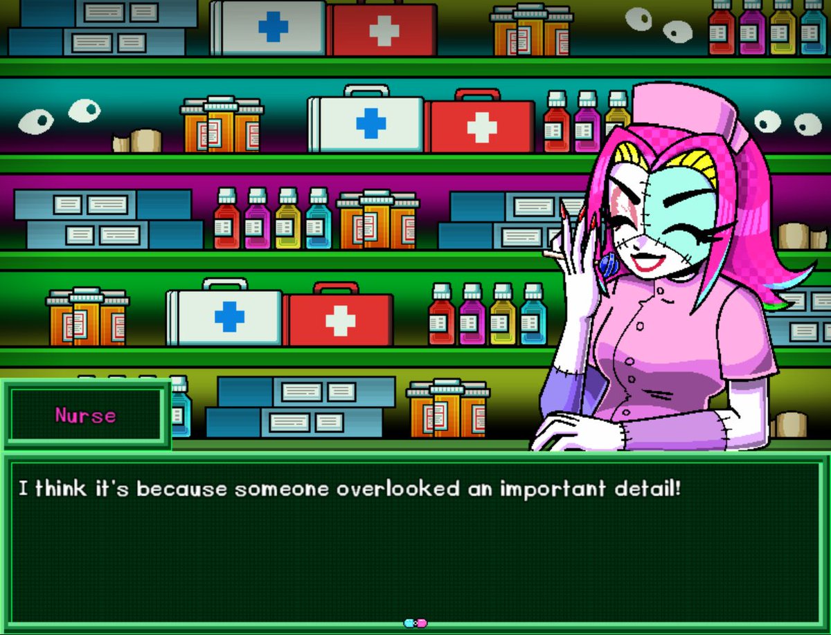 arcadekitt3n's tweet image. I know I posted a lot today but #BlackoutHospital 's 1st birthday is a week from today so can we get some hype and play it maybe?! Pretty please?!
It's free to play and has a bunch of original voice acting and art and stuff?! Link in replies?! 💚🏥
#rpgmaker #horrorrpg #indiedev