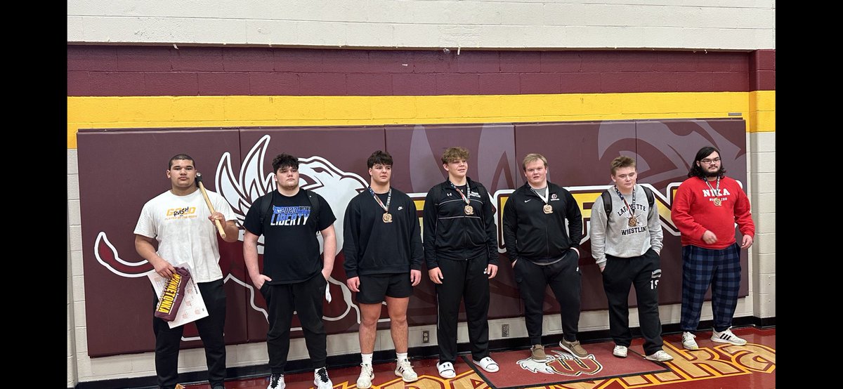Your 285 weight class 1st place finisher back to back years at the 53rd Winnetonka invitational. Elmotie Williams!!