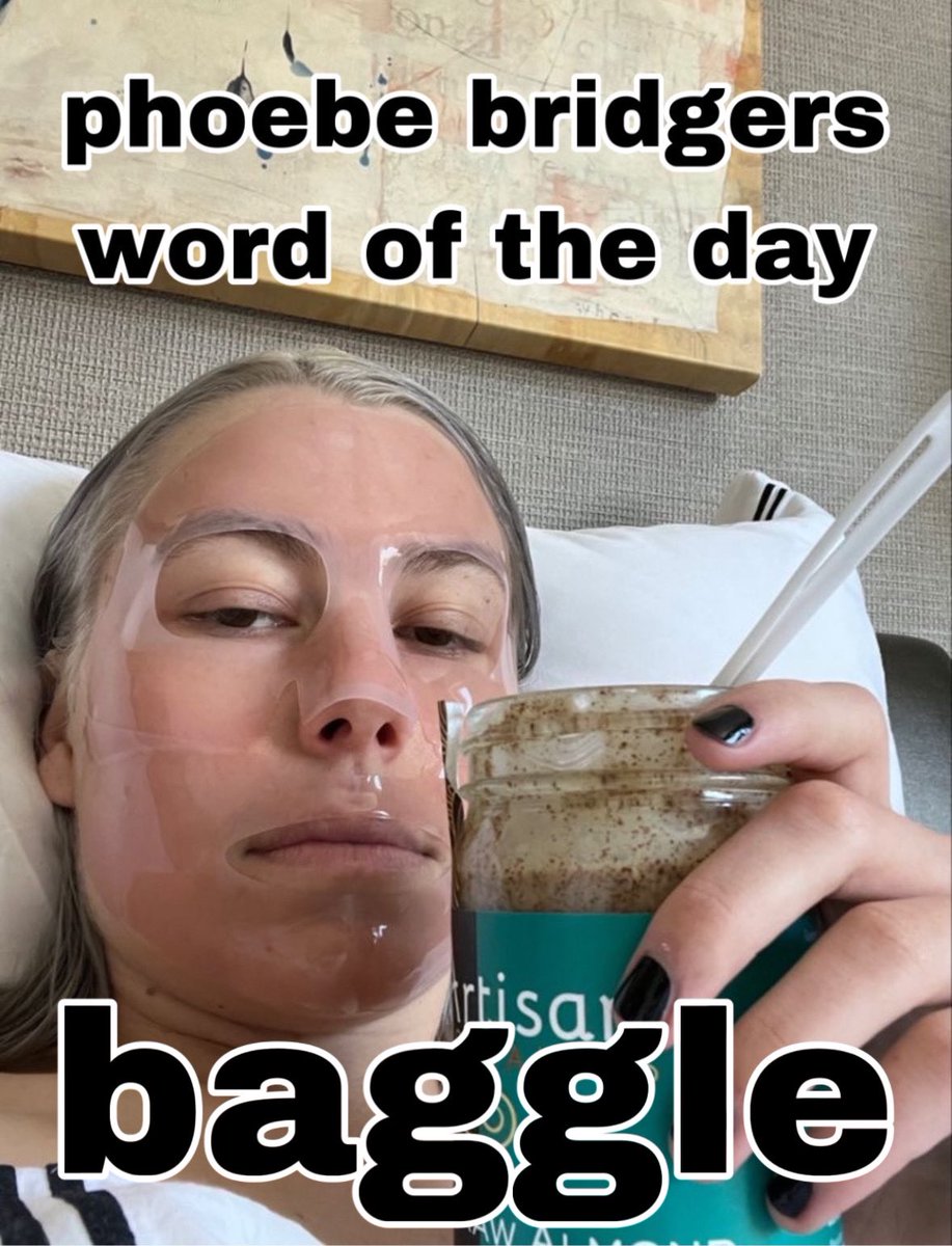 phoebe bridgers word of the day is: Baggel
1/20/24
