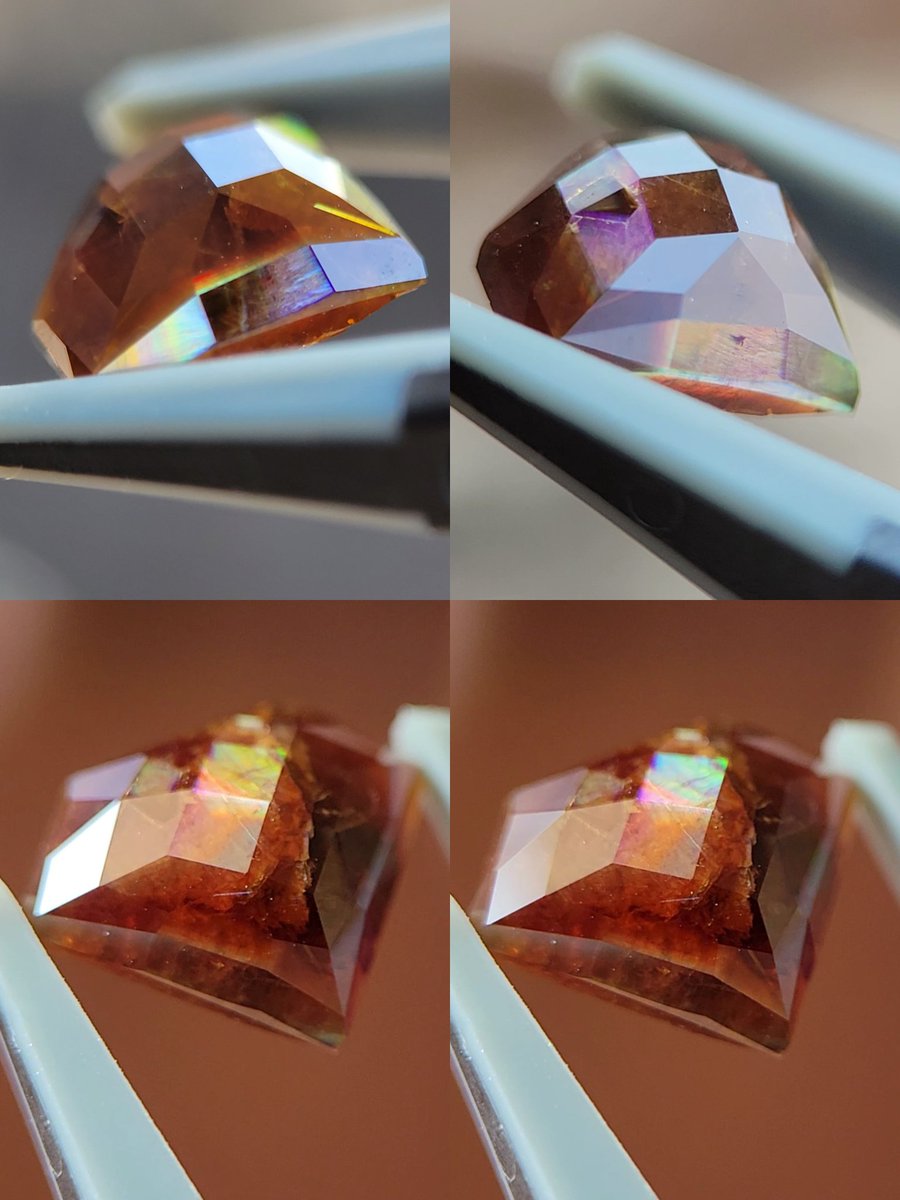 rainbowgarnet89's tweet photo. GTJさん初!?のレインボーガーネット💎✨
立体的で宝石形💎✨
虹色に輝くイリデッセンス効果🌈✨
オパールのように、見る角度によって
見える色合いが変わって幻想的🌌
お決まりのツルッツルで、テリも眩しいのです~🫣💕
#andraditegarnet
#奈良県 #天川村 🇯🇵
#perfectquality #職人技 https://t.co/vOlHNjd6s5