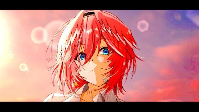 「hair between eyes lens flare」 illustration images(Latest)