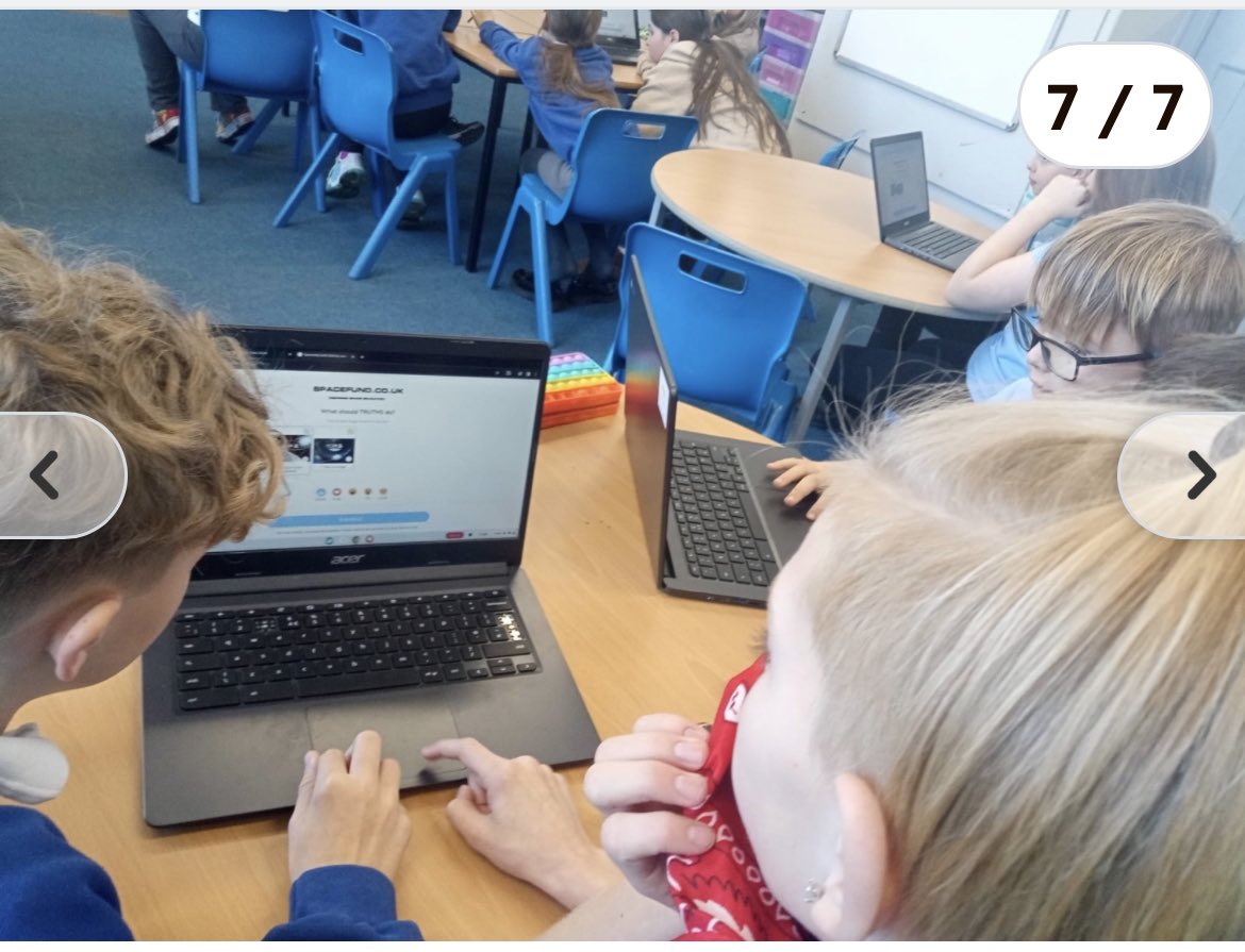 IA 3.2 - Teaching & Assessment 

A great interactive session yesterday for Purple Class to start their space themed science this term, thanks to @UKSpaceAgency and @CanterburyUniversity The pupils took on the role of space engineers to learn about satellites in space!