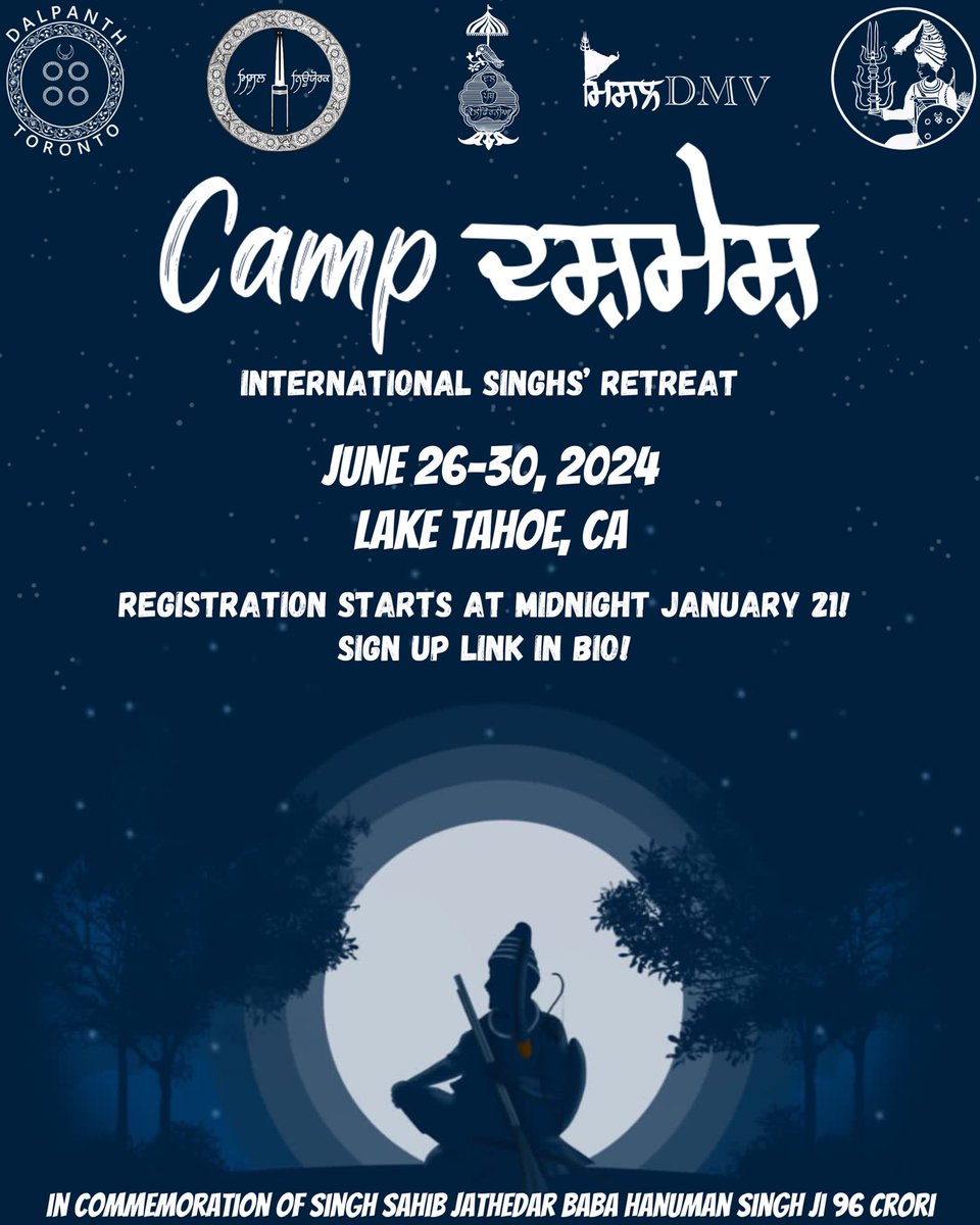 ਵਾਹਿਗੁਰੂਜੀਕਾਖਾਲਸਾਵਾਹਿਗੁਰੂਜੀਕੀਫ਼ਤੇ,  

After much anticipation, Dal Panth California is proud to announce Camp Dashmesh 2024!

Presale Admission opens on January 21, 2024 at midnight, register now for a discount!