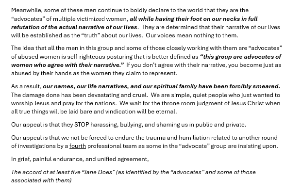 JaneDoeGroup's tweet photo. This is the "Appeal and Protest Statement" of wrongfully identified Jane Does (as identified by the "advocate" group and those associated with them). https://t.co/tghc3od2Se