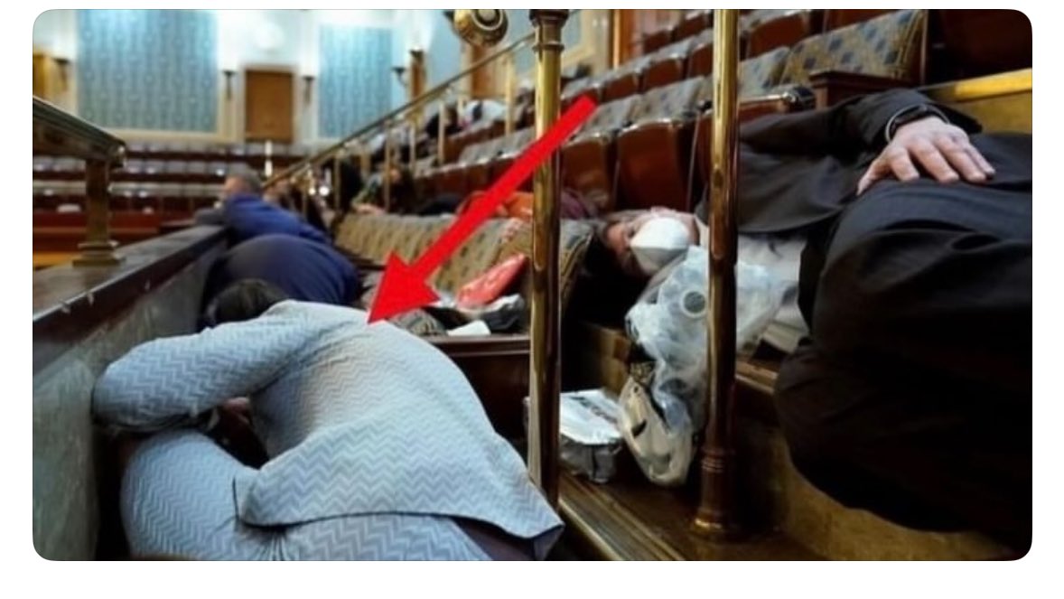 Congresswoman Elise Stefanik hiding from the ‘HOSTAGES’ on Jan 6.