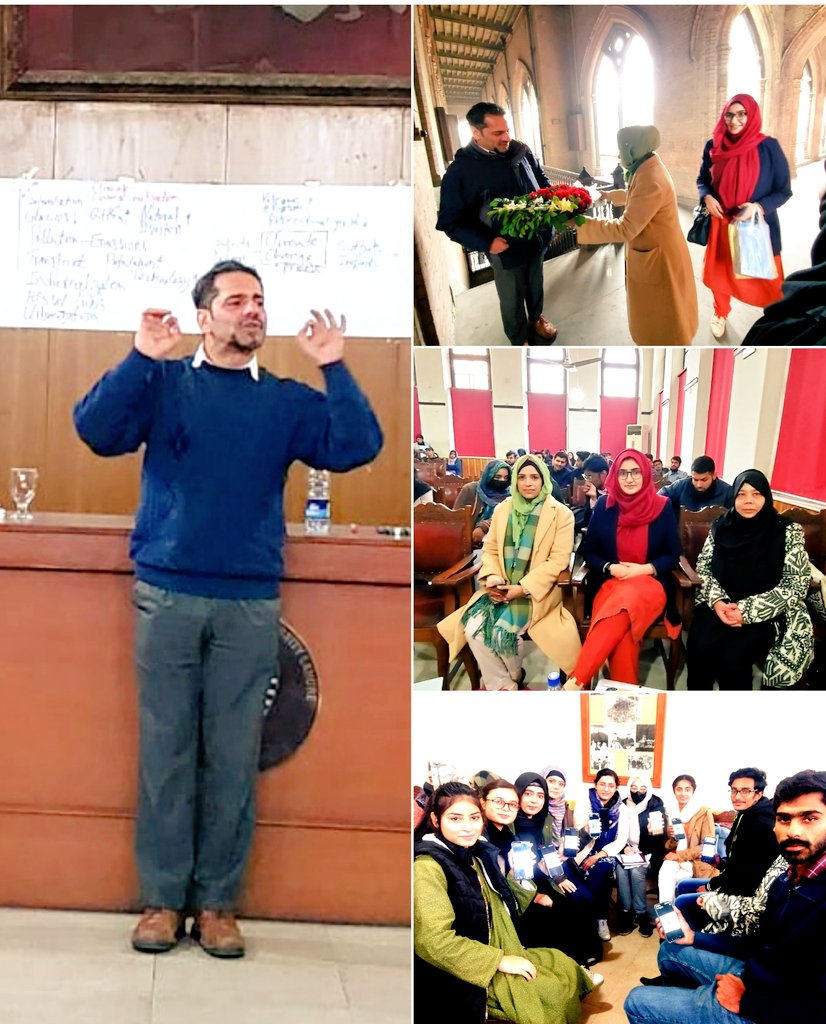 Students of  Global Studies
History, ArtHistory, AchievesStudies, Education, GIS, Psychology & IslamicStudies participated actively in an interactive workshop organized by Global Studies Department on Climate Change-A Global Challenge with Dr Talib from Northumbria University UK