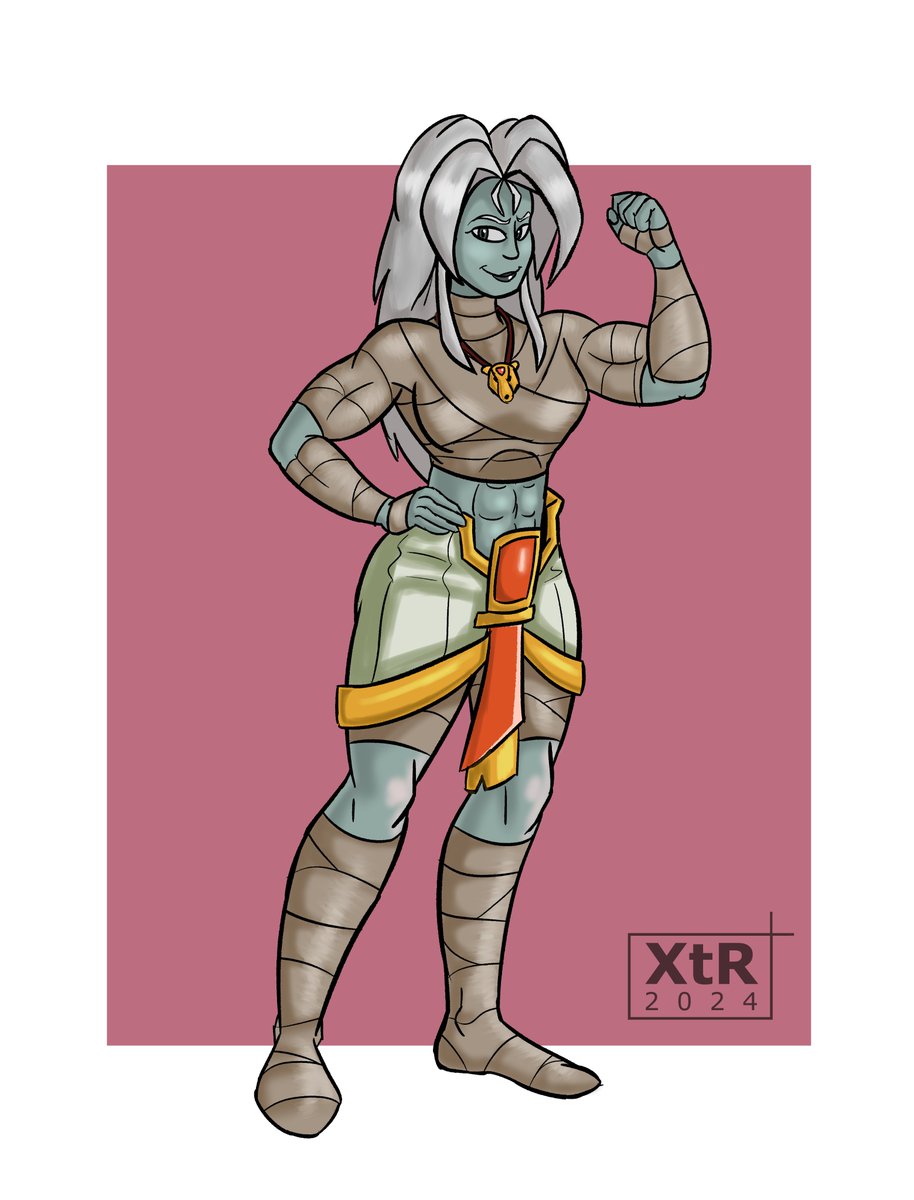 Extra_artsies's tweet image. First drawing of 2024, Nefertina from Mummies Alive! plus her dress attire because I absolutely love it
#MummiesAlive