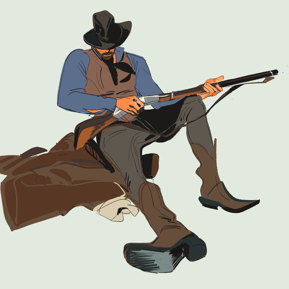 #RDR2 
Arthur life draw this week at <a href="/ZEET_studio/">+猹鱼Zeet+</a>