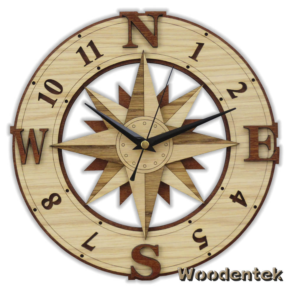 Wonderful #WindRose Wooden Clock. The perfect gift for adventure seekers. #Compass #xmas #WoodClock #RoseoftheWinds #uksopro   - WorldwideShipping - ,etsy.com/listing/491363…