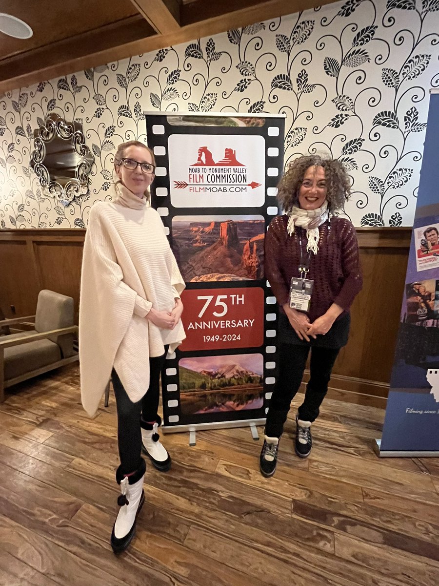 Look at the fantastic people showing up to the <a href="/filmmoab/">Moab to Monument Valley Film Commission</a> and @MTFilmOffice meet and greet!

Come by - say hi &amp; grab some merch!

Till 4pm 1/20 
Treasure Mountain Inn 
Crescent Room
255 Main St, Park City UT

<a href="/sundancefest/">Sundance Film Festival</a> 
<a href="/WeAreTheAFCI/">AFCI</a> #moabfilm 
#montanafilm #sundance2024