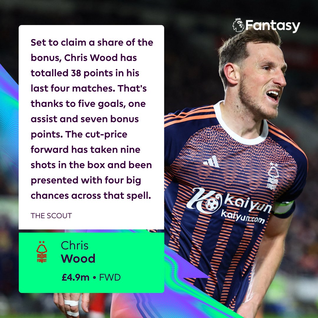 Has Chris Wood's recent form caught your eye? 👀

#FPL #BRENFO